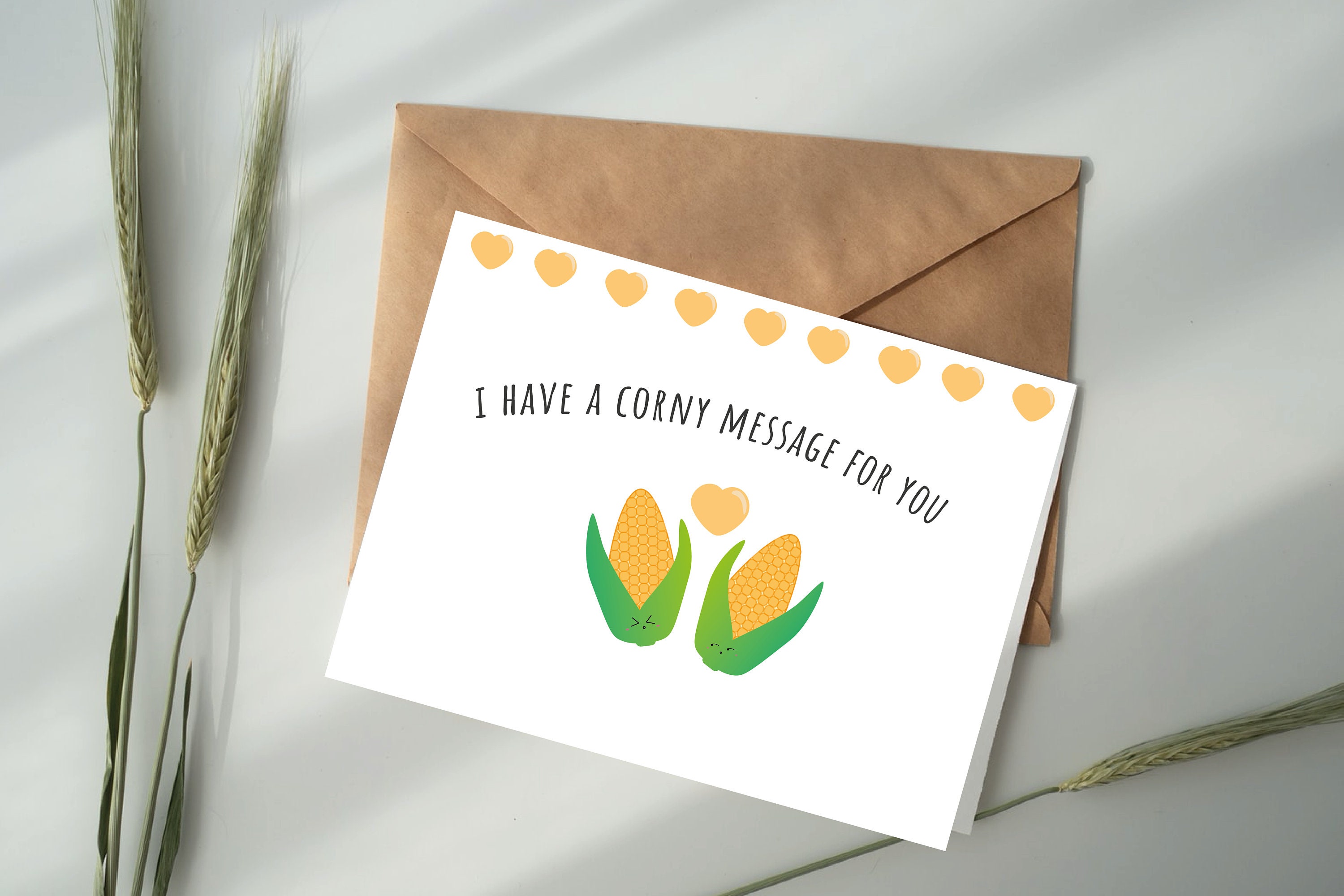 Valentine Card Cute Card Adorable Card Corny Message Card | Etsy