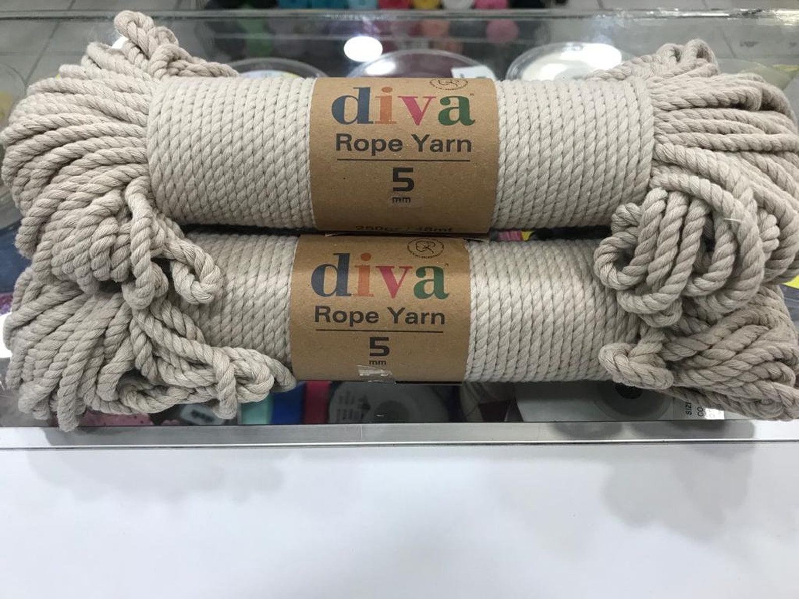 COTTON ROPE YARN Diva Macrame Rope Yarn 5mm 3 Büküm Pamuk Etsy