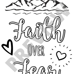 Printable Christian Inspirational Quote Coloring Sheets for - Etsy