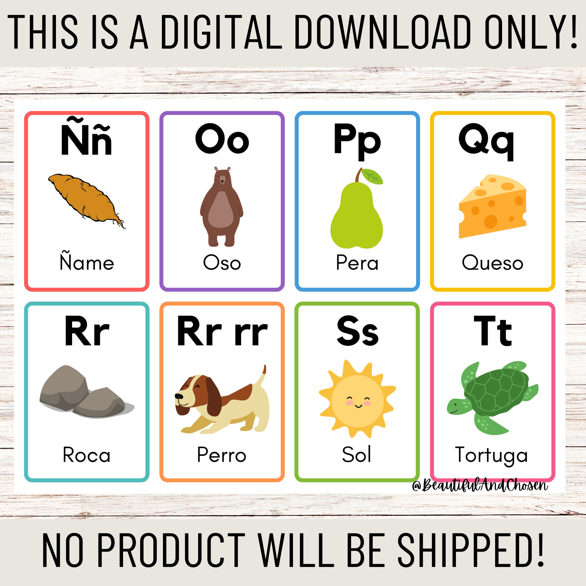 Spanish Alphabet With Pictures