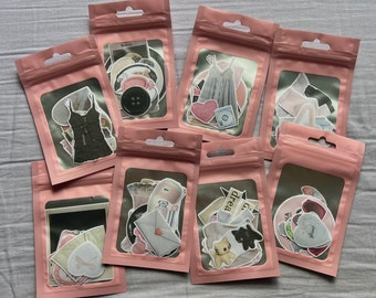 Aesthetic Stationary Sticker Mystery Pack — Various Aesthetics Coquette Vintage Antique  Y2K Grunge Fairycore — Comes With Extras!!!