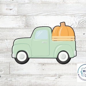 Vintage Fall Truck With Pumpkin Cookie Cutter
