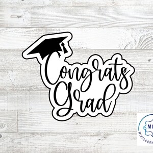 Congrats Grad Plaque 1 Cookie Cutter or Stencil - Etsy