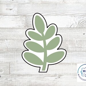 Bloemenblad, tak 3 koekjesvormpjes