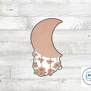 Floral Moon Baby Mobile Cookie Cutter