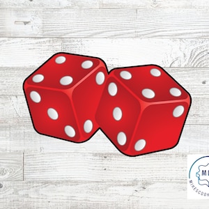Pair of Dice Casino Gambling Cookie Cutter