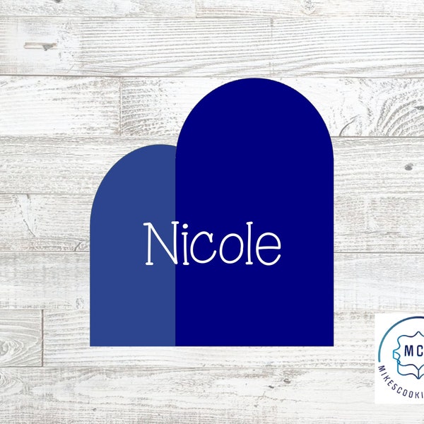Double Arch Plaque Cookie Cutter “Nicole”