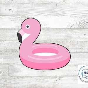 Flamingo Pool Float Cookie Cutter