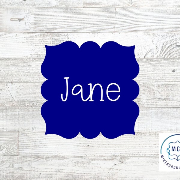 Plaque Cookie  Cutter "Jane"