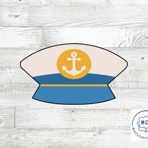 Nautical Captain Pilot Hat Cookie Cutter