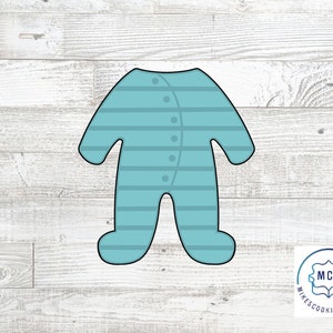 Baby Footie Pajamas Cookie Cutter