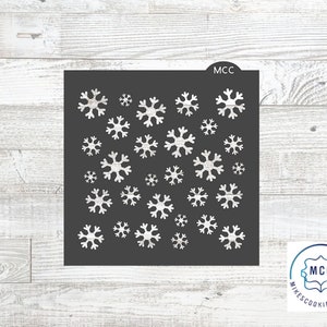 Random Snowflakes Stencil 1