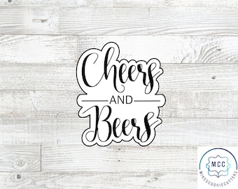 Cheers & Beers Plaque Cookie Cutter