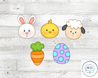 5 Piece Easter Mini Cookie Cutter Set