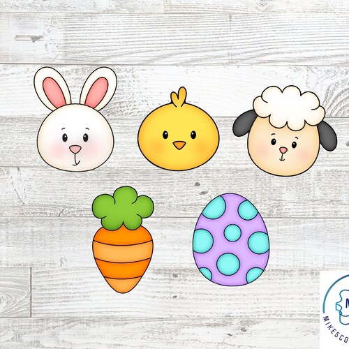 Three Piece Easter Platter Cookie Cutter Set Etsy