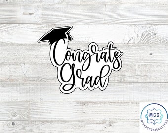 Congrats Grad Graduation Plaque Cookie Cutter 2 - Etsy