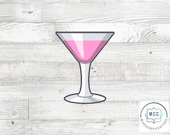 Martini Cocktail Drink Glass Cookie Cutter