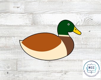 Sitting Mallard Duck Cookie Cutter