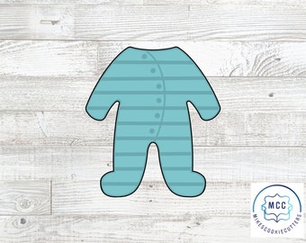 Baby Footie Pajamas Cookie Cutter