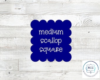 Medium Scalloped Square Cookie Cutter