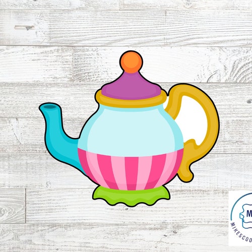 Wonderland Teapot Tea Pot Cookie Cutter Etsy