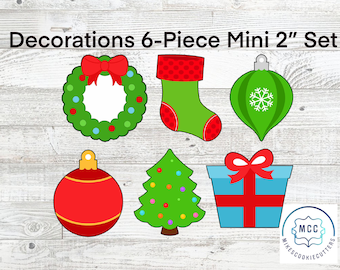 6-teilige 2 ”Mini Weihnachtsdekoration Thema Adventskalender Ausstechformen