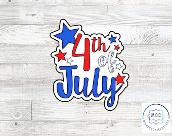 4th of July Plaque Cookie Cutter
