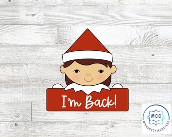 Christmas Elf Plaque 4 Cookie Cutter
