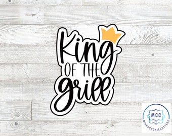 King of the Grill Father's Day Plaque Cookie Cutter