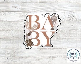 Boho Baby Plaque Cookie Cutter