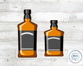 Whiskey Bottle Cookie Cutter Short or Tall Bottles