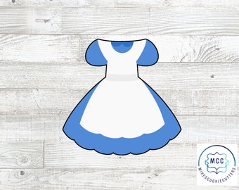 Wonderland Dress Cookie Cutter
