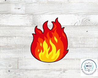 Set Di 5 Formine Per Biscotti A Forma Di Fiamma Di Fuoco – Stampate In 3D, PLA Per Alimenti