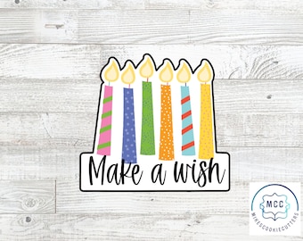 Birthday Candle Plaque Cookie Cutter
