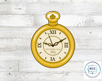 Wonderland Pocket Watch Cookie Cutter