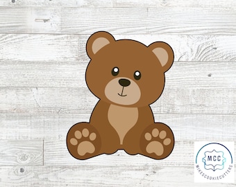 Sitting Teddy Bear 1 Cookie Cutter