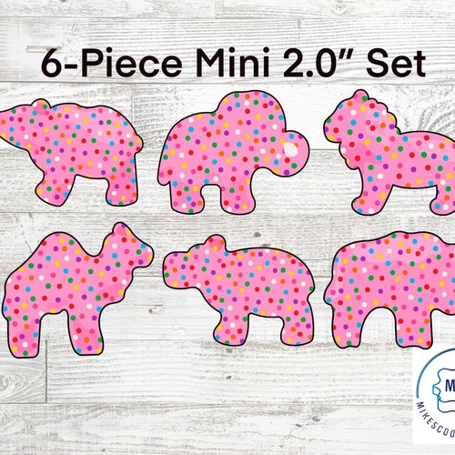6piece 2 Frosted Animal Cracker Cookie Cutters Etsy