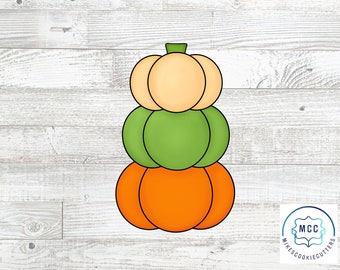 Stacked Pumpkins Halloween Fall Autumn Cookie Cutter