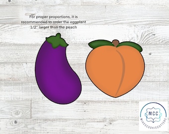 Eggplant or Peach Valentine Pairs Cookie Cutter