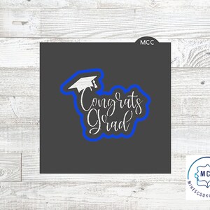 Congrats Grad Plaque 1 Cookie Cutter or Stencil - Etsy
