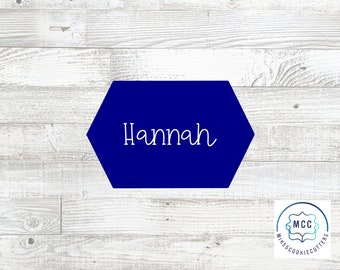 Plaquette Koekjes Uitsteker &quot;Hannah&quot; Langwerpige Zeshoek