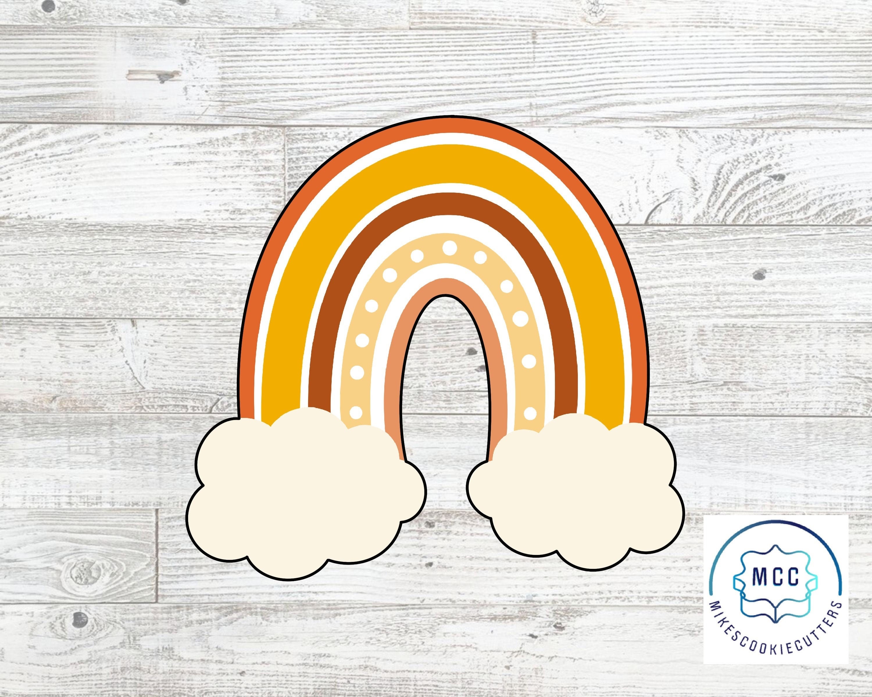 BOHO Rainbow with Clouds Cookie Cutter – Jameson Cookie Company