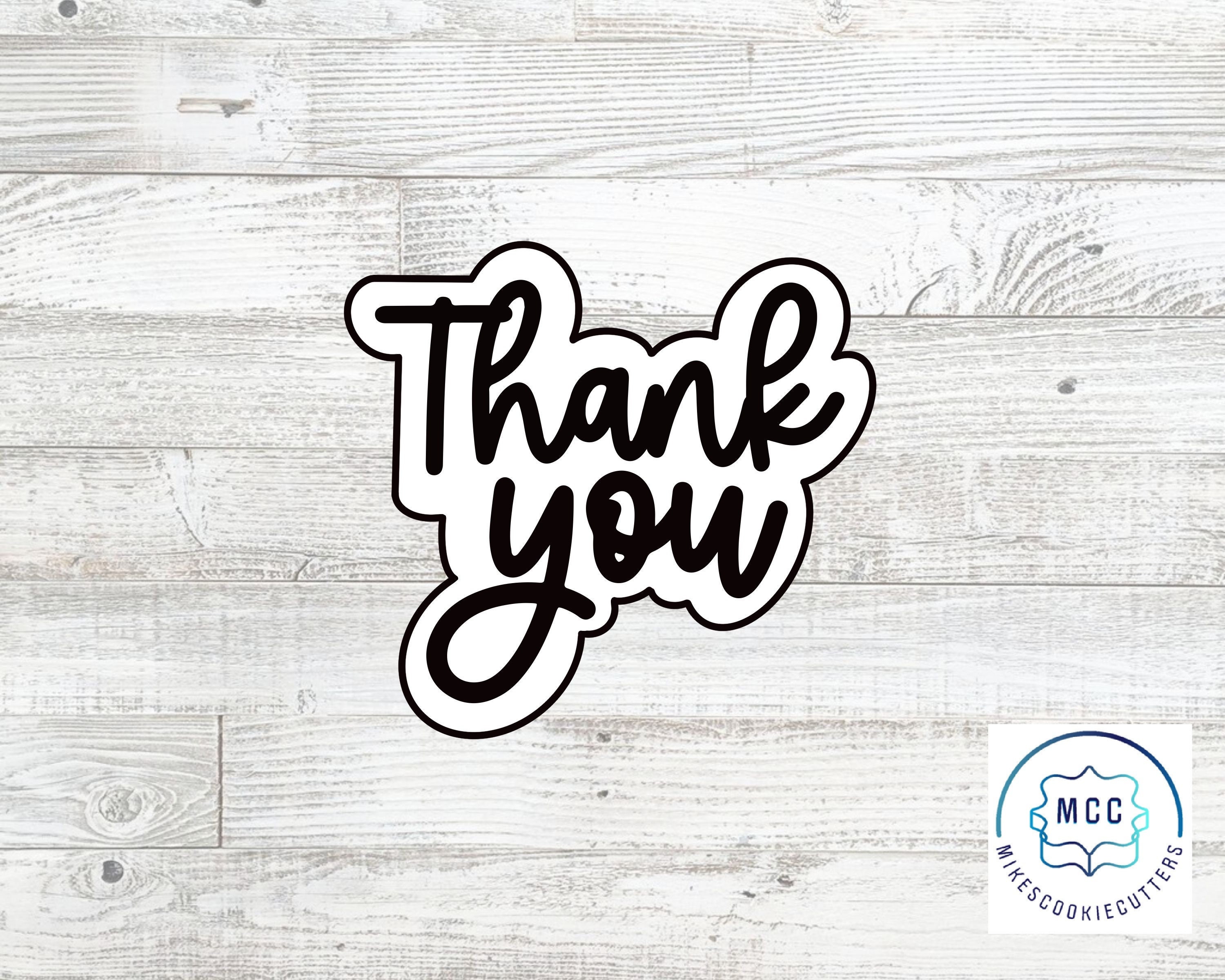 Thank You Plaque 1 Cookie Cutter - Etsy