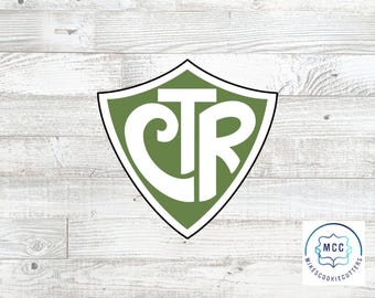 CTR Choose the Right LDS Mormon Shield Cookie Cutter