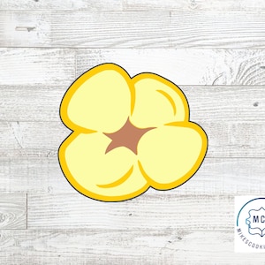 Poppade popcornkärnor kakform