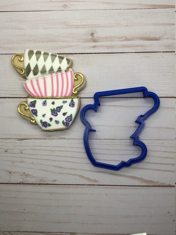 Wonderland Tea Cups Cookie Cutter Etsy