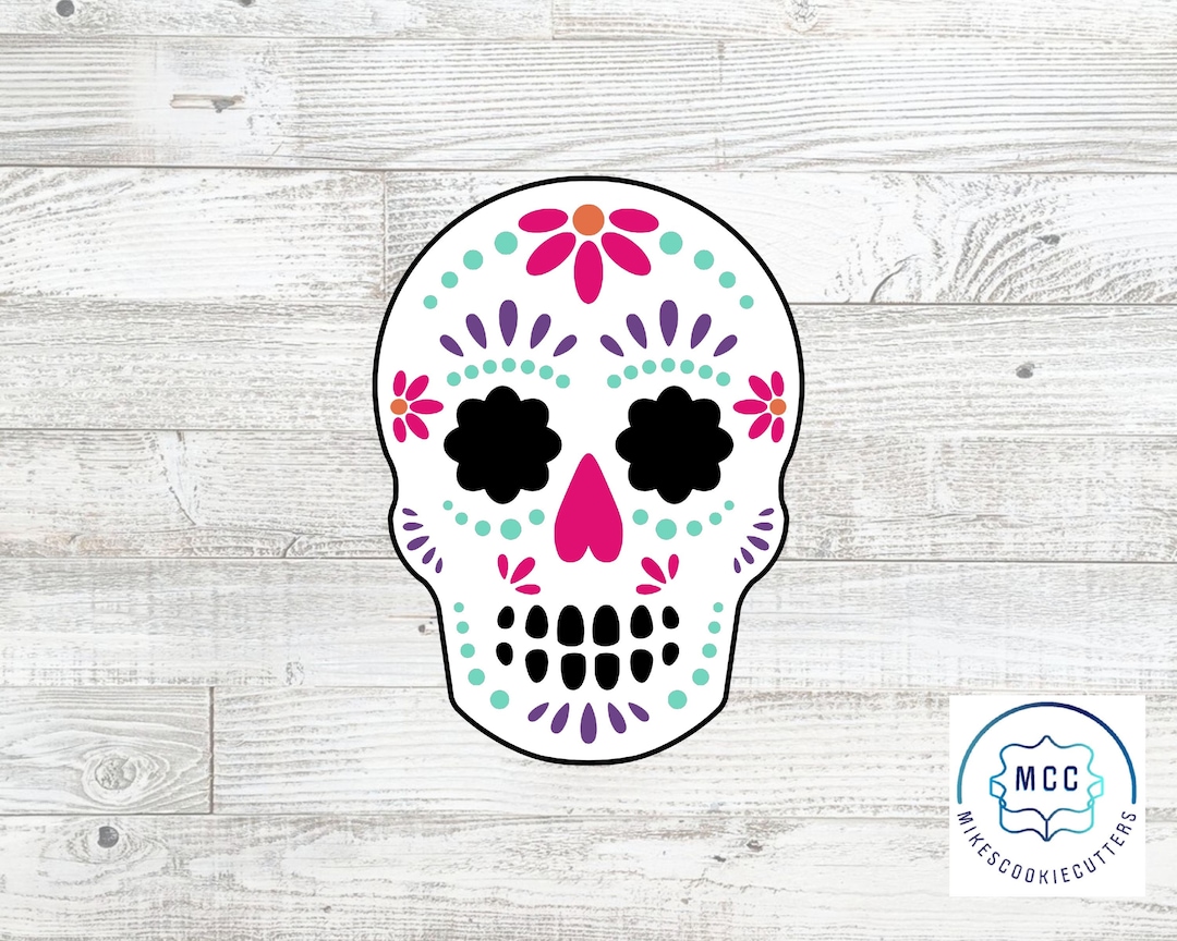 Sugar Skull Dia De Los Muertos Day of the Dead Cookie Cutter and ...