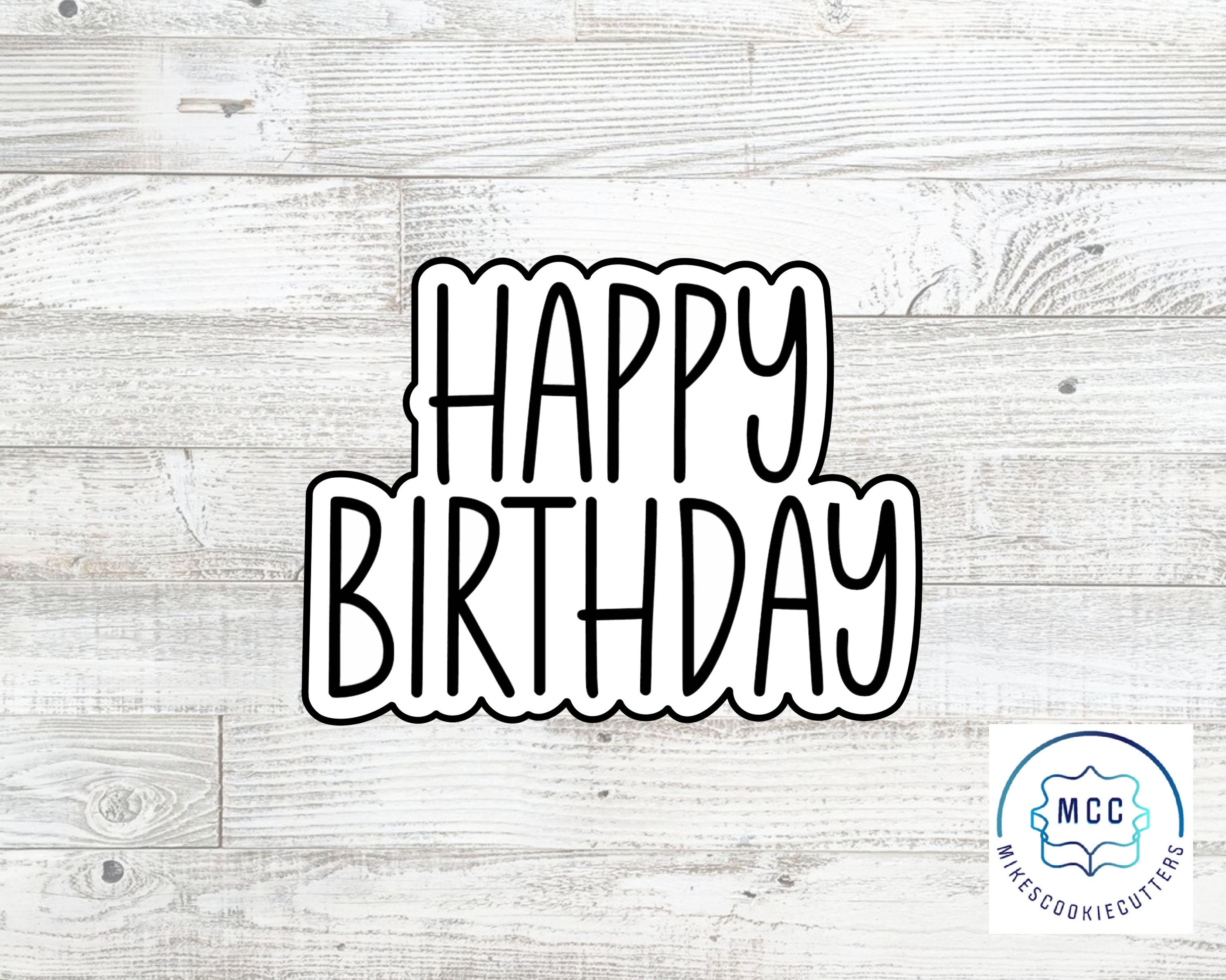 Happy Birthday Plaque 1 Cookie Cutter - Etsy
