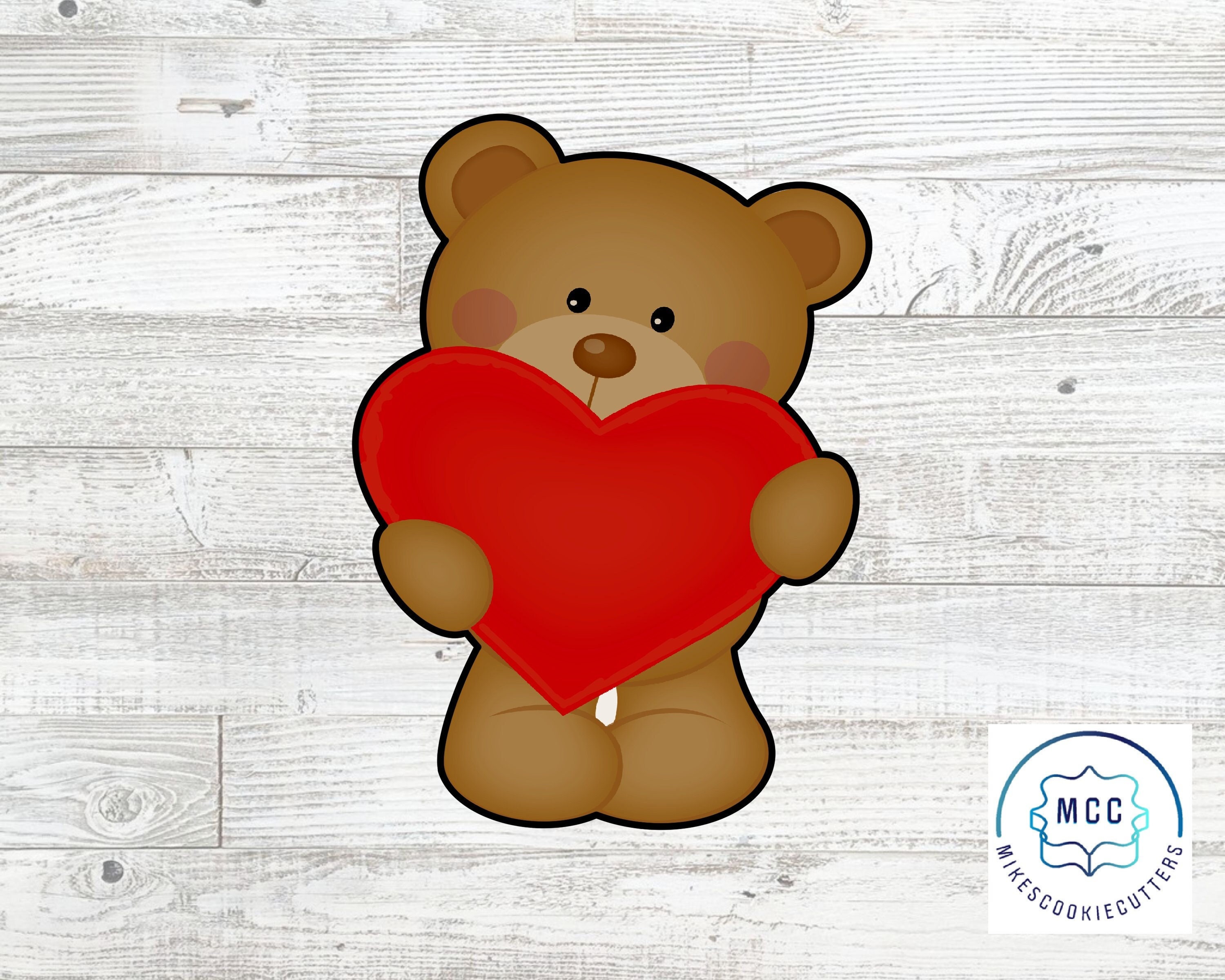 Valentines Day cookie cutters Teddy bear - Inspire Uplift