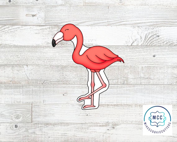 Cartoon Flamingo Cookie Cutter 4”